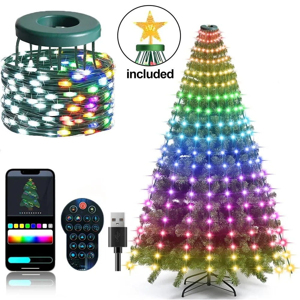 Smart RGBIC Christmas Tree Lights