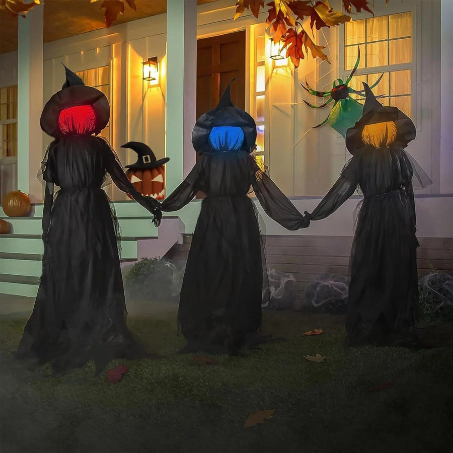Brujas Colgantes con Luz y Sonido Activado por Voz
