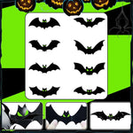 Set Pegatinas 3D Murciélagos Halloween - Efecto Realista